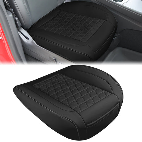 Accessories Car Seat Cushion Cover Black Leather Front Seats Waterproof Anti-Slip with Storage Bag Wraps Bottom Fits Cars Sedan Van SUV Truck