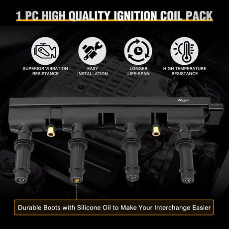ignition coil pack Ignition Coil Pack UF669 Fit for Chevy Cruze Sonic Trax Volt Cadillac ELR Buick Encore 20112012 2013 2014 2015, 2016 2017 2018 1.4L D521C 55577898 55579072 25198623