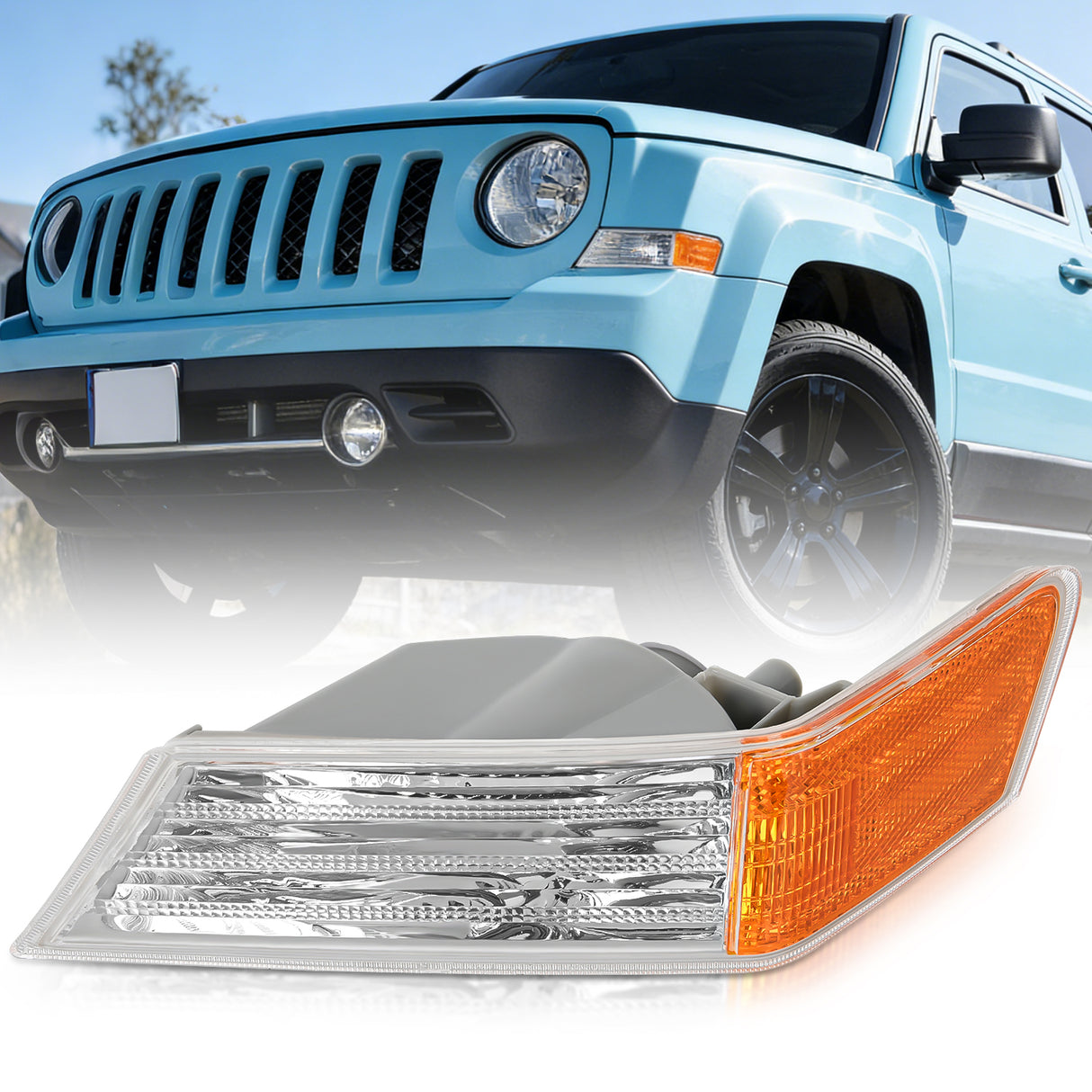Motor Vehicle Lighting 2007-2017 Jeep Patriot Front Turn Signals Light Clear Amber Driver Side