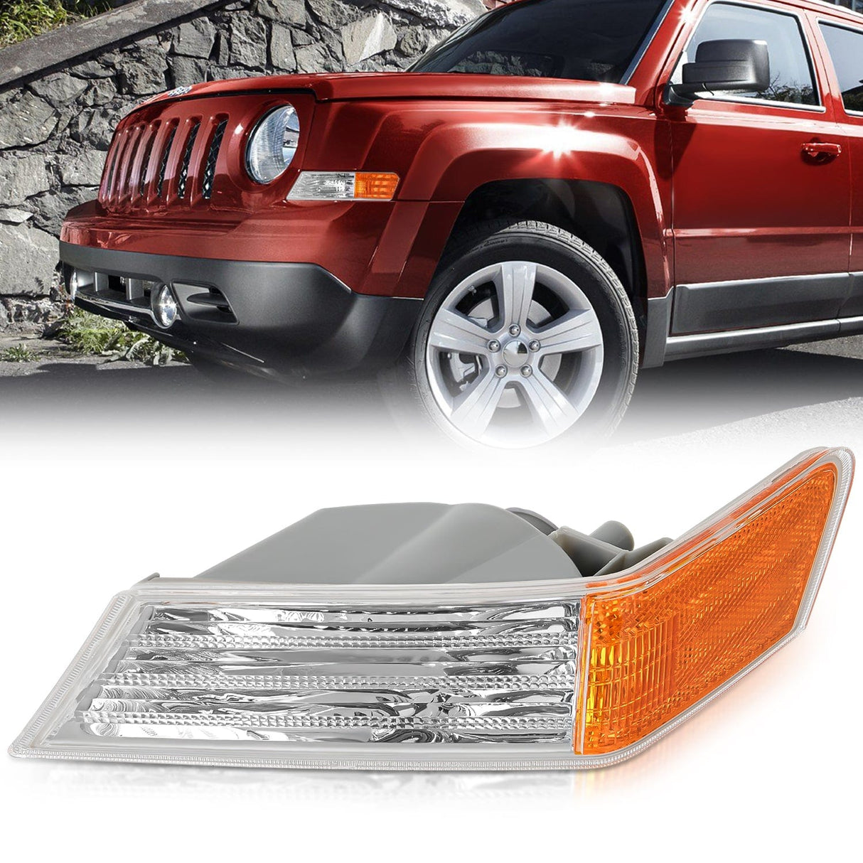 Motor Vehicle Lighting 2007-2017 Jeep Patriot Front Turn Signals Light Clear Amber Driver Side