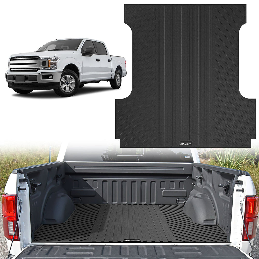 Truck Bed Mat 5.5ft Rubber Short Bed For 2015 2016 2017 2018 2019 2020 2021 2022 Ford F150 SuperCrew Cab