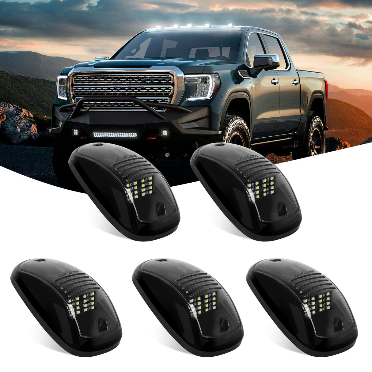 Roof Marker Light 5PCS 16LED White Cab Roof Marker Light