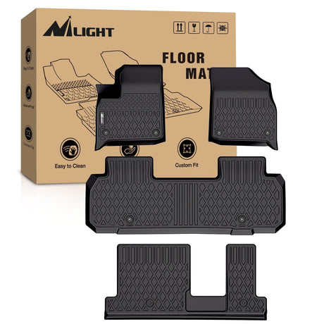 Floor Mat 2018 2019 2020 2021 2022 2023 2024 2025 Chevy Traverse 8 Seats 2nd Row Bench Seat TPE Floor Mats