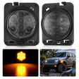 Side Marker Clearance Lights 2007-2017 Jeep Wrangler JK JKU 8LED Smoked Lens Amber Side Marker Light