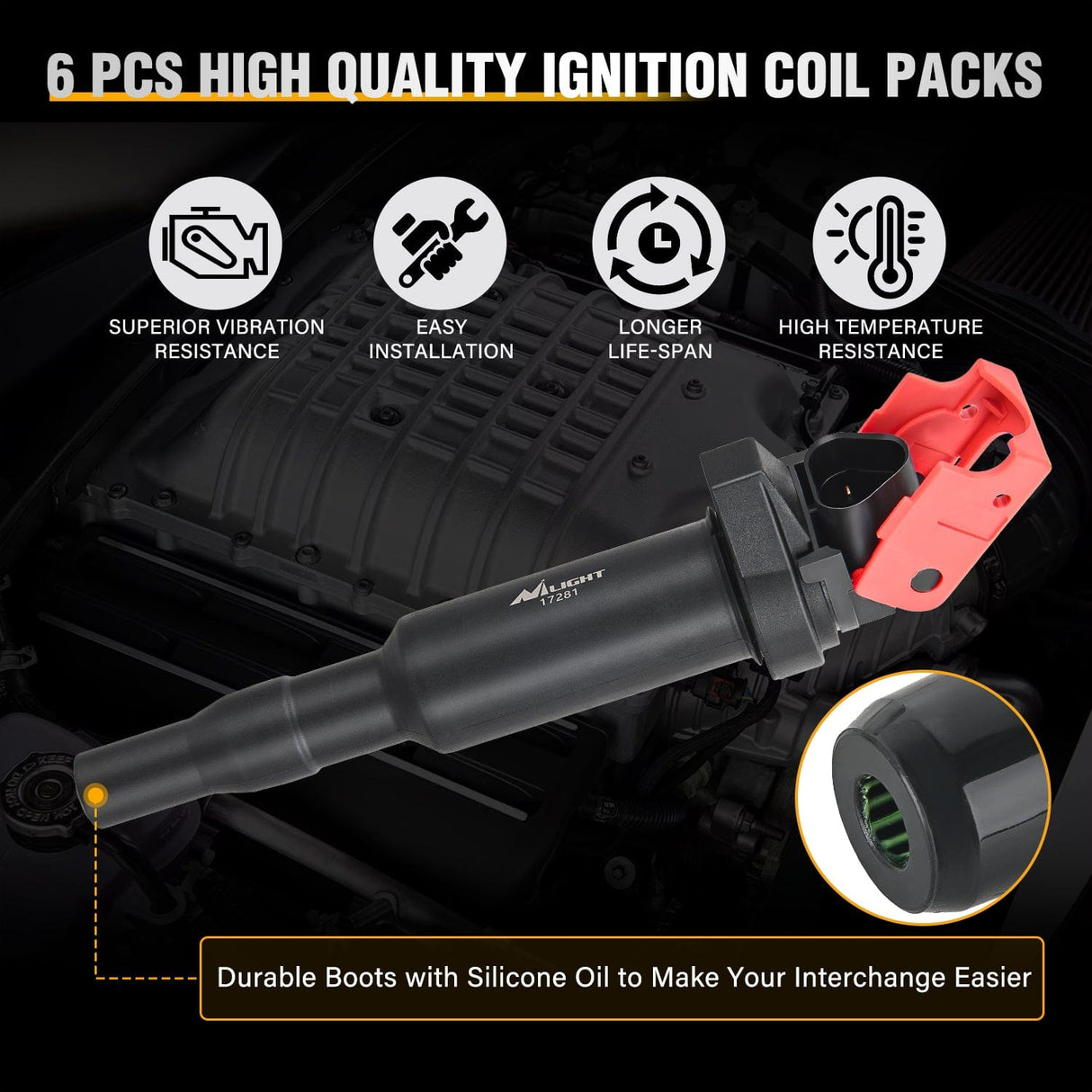 ignition coil pack Ignition Coil UF592 C1638 Automotive Replacement Ignition Coils Fit for BMW 325i 325Ci 328i 330Ci 335i 525i 528i 530i 535i 545i 745Li X3 X5 M5 M6 Z4-2.5 3.0 4.4 4.8L Engine 0221504470