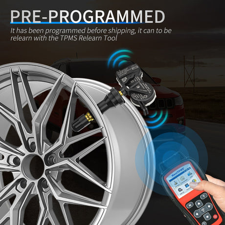 inflator 2016 2017 2018 2019 2020 2021 Jeep Grand Cherokee Dodge Durango 2015-2021 Chrysler 200 Pacifica Fiat 500X 433Mhz Tire Pressure Monitor Sensor