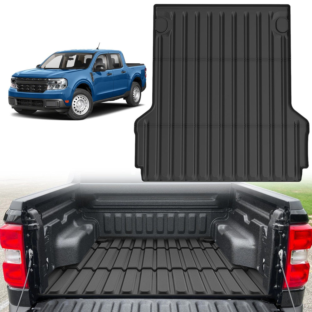 Truck Bed Mat 4.5ft Rubber Short Bed For 2022 2023 2024 Ford Maverick (Hybrid & Gas Model)