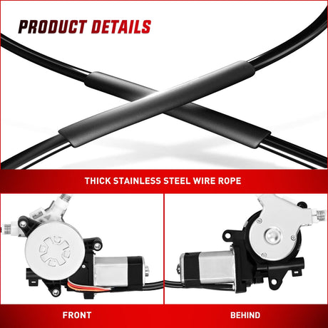 Window Regulator 748-131 Power Window Regulator and Motor Front Driver Side Compatible with Honda Element 2003 2004 2005 2006 2007 2008 2009 2010 2011,Front Left Side