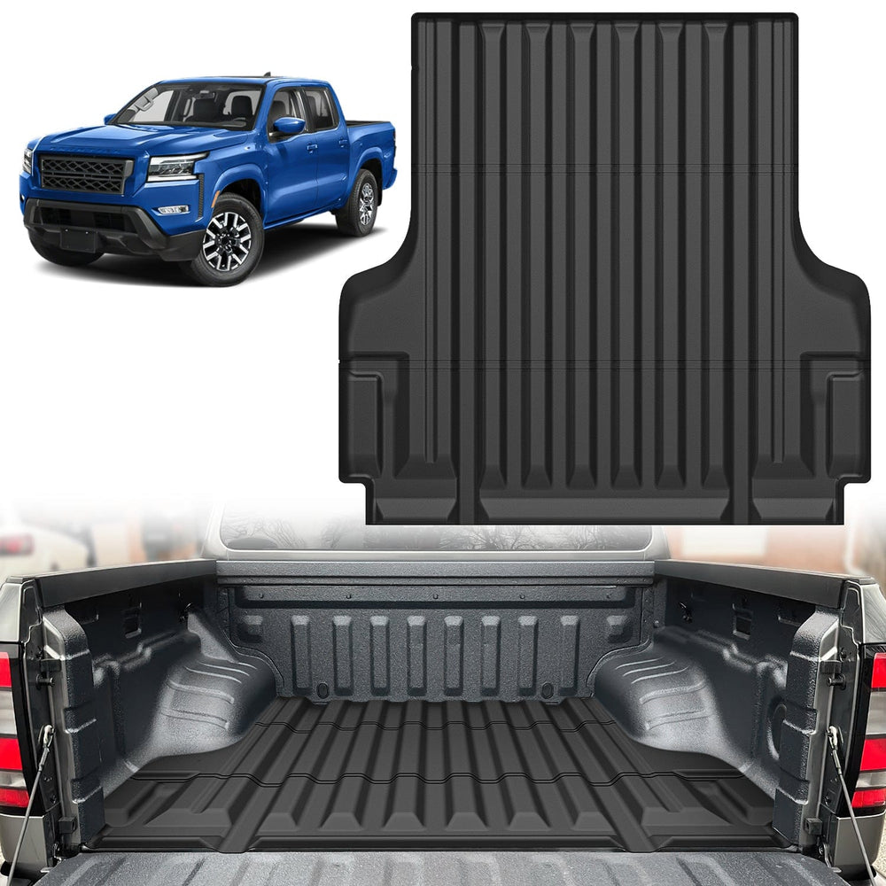 Truck Bed Mat 5ft Rubber Short Bed For 2022 2023 2024 Nissan Frontier