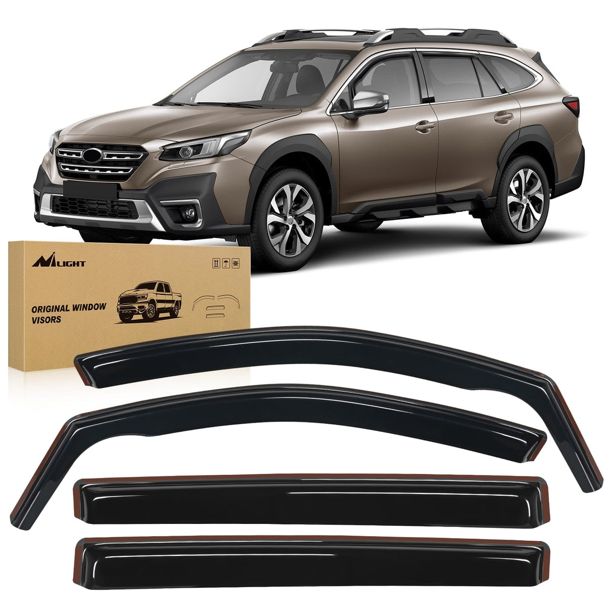 Rain Guards Window Rain Guards for Outback 2020 2021 2022 2023 Window Deflectors, Vent Window Visors-4 Pieces