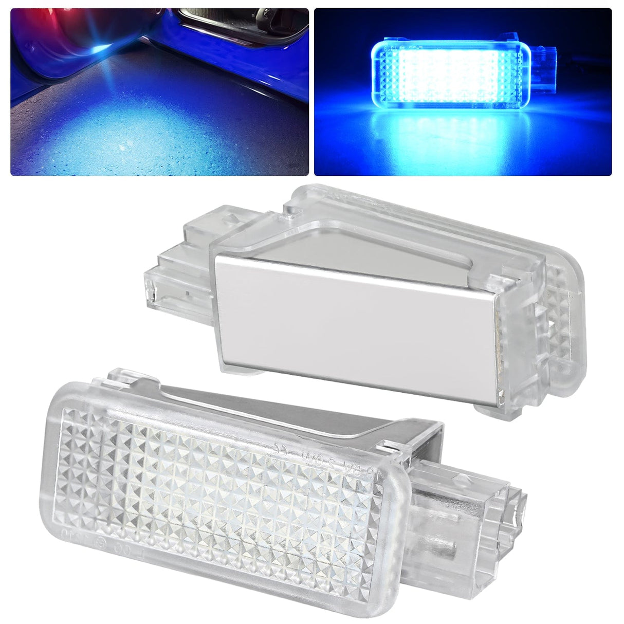 Door Panel Light 2PCS LED Interior Door Panel Light Courtesy Warning Lights Blue Beam Plug and Play Compatible with Audi A3 A4 A5 A6 A7 S3 S4 S5 S6 S7 Q5 Q7 TT OEM Replacement CANbus Error Free