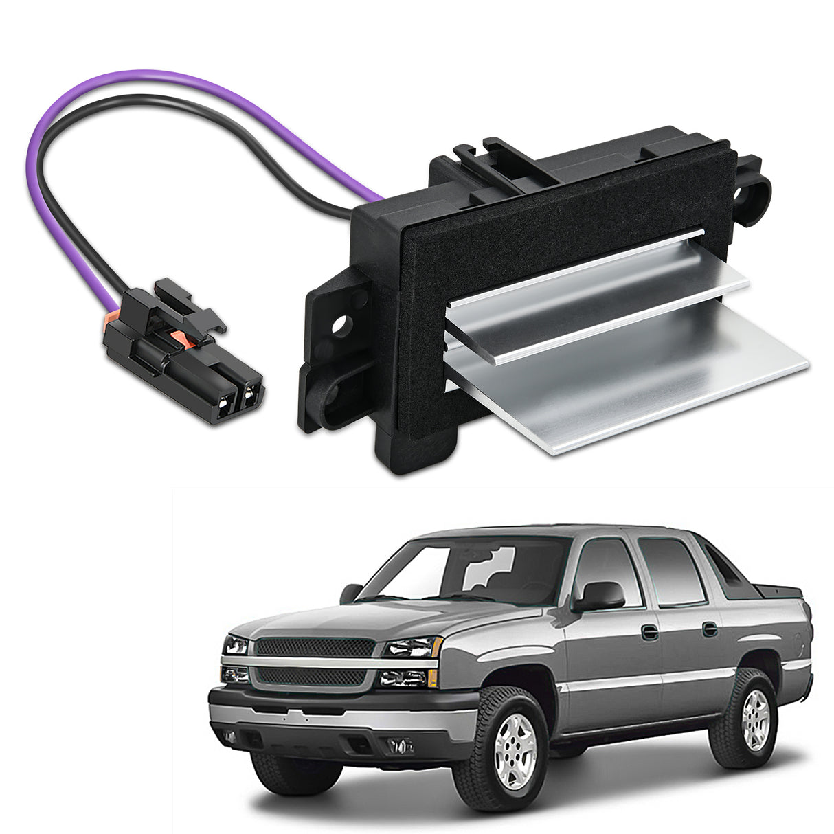 Nilight AC Blower Motor Resistor Blower Control Module Fit for Chevy Silverado 1500, GMC Envoy, Cadillac Escalade 2003 2004 2005 2006 2007 Replace 15-80567 89018778 52495874 4P1516