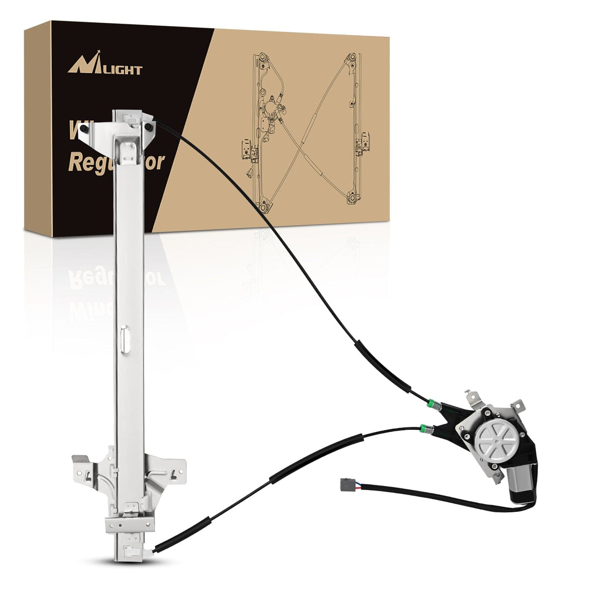 Window Regulator 741-587 Power Window Regulator/Motor Front Passenger Side Compatible with 2003-2014 Ford E150 E250 Econoline E350 E450 E550 Super Duty 2005 2006 2007 2008 2009 2010 2011 2012 2013 2014