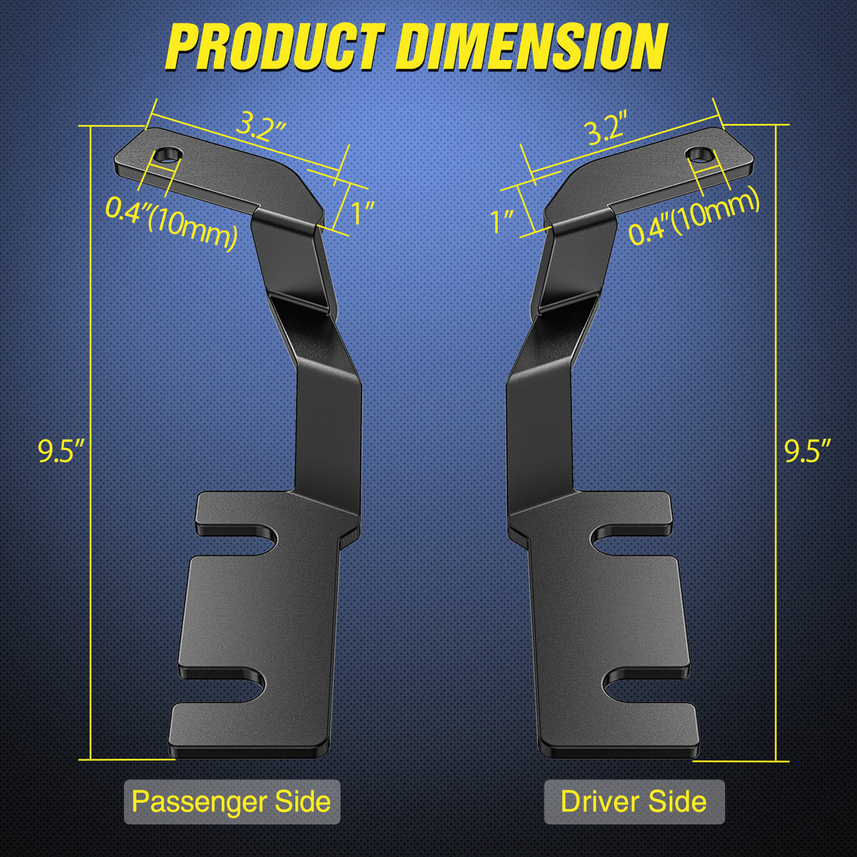 Nilight Ditch Light Brackets Hood Hinges Mount Bracket Kit for Auxiliary Offroad LED Pods Work Lighting Compatible with Ford Ranger 2019 2020 2021 2022 2023