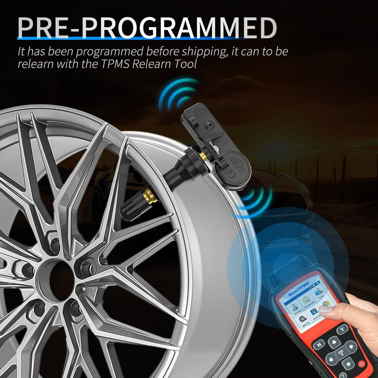 inflator 2007 2008 2009 2010 2011 2012 2013 Chevrolet GMC Buick Cadillac; 2007 2008 2009 2010 Hummer Pontiac Saturn SAAB Suzuki 315Mhz Tire Pressure Monitoring Sensor