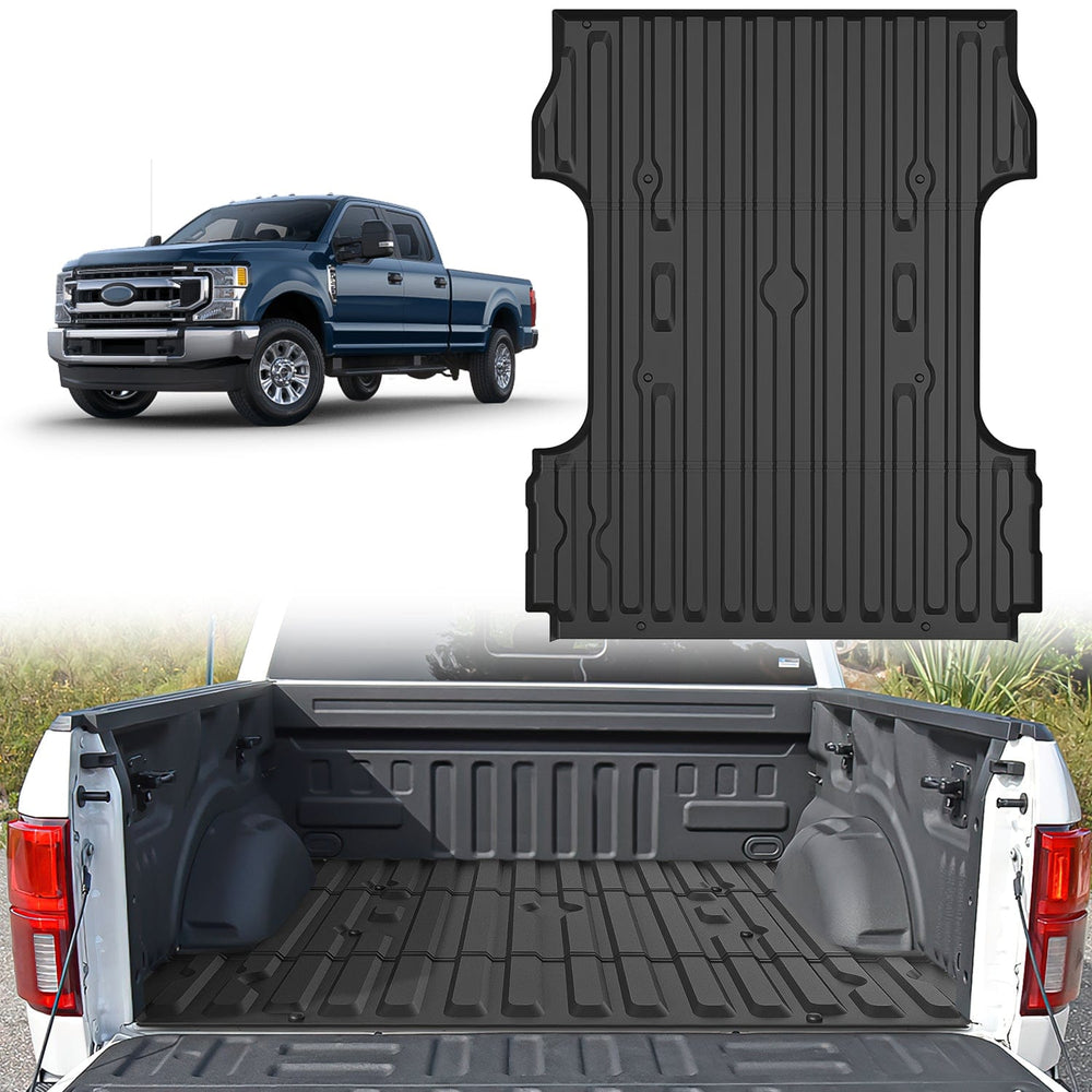Truck Bed Mat 6.8ft Rubber Short Bed For 2017 2018 2019 2020 2021 2022 2023 Ford F-250 / F-350 / F-450