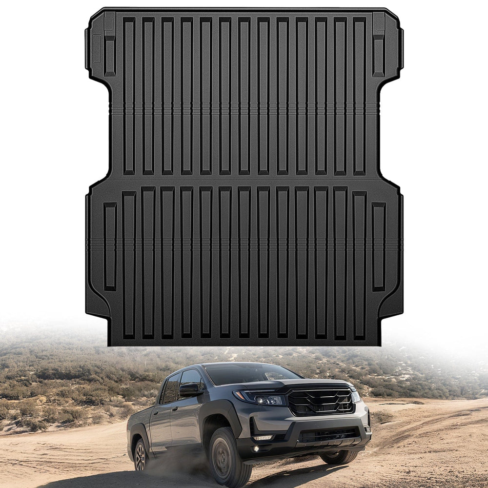 Truck Bed Mat Truck Bed Mat 5.3 FT for 2017-2025 Honda Ridgeline, TPE Heavy-Duty Pick-up Bed Liner for Honda Accessories, Anti-Slip Texture, All Weather Protection