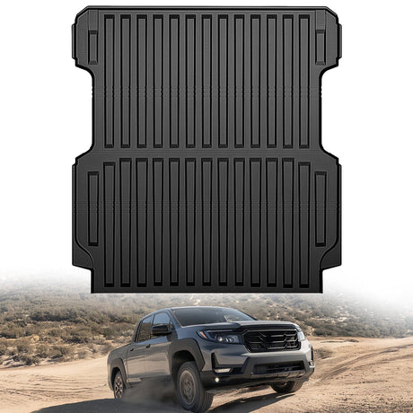 Truck Bed Mat Truck Bed Mat 5.3 FT for 2017-2025 Honda Ridgeline, TPE Heavy-Duty Pick-up Bed Liner for Honda Accessories, Anti-Slip Texture, All Weather Protection