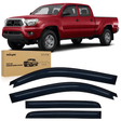 Rain Guards Rain Guards for Toyota Tacoma Double Cab 2005-2015 2010 2011 2012 2013 2014 2015, Out-Channel Window Visors Vent Wind Deflectors-4PCS