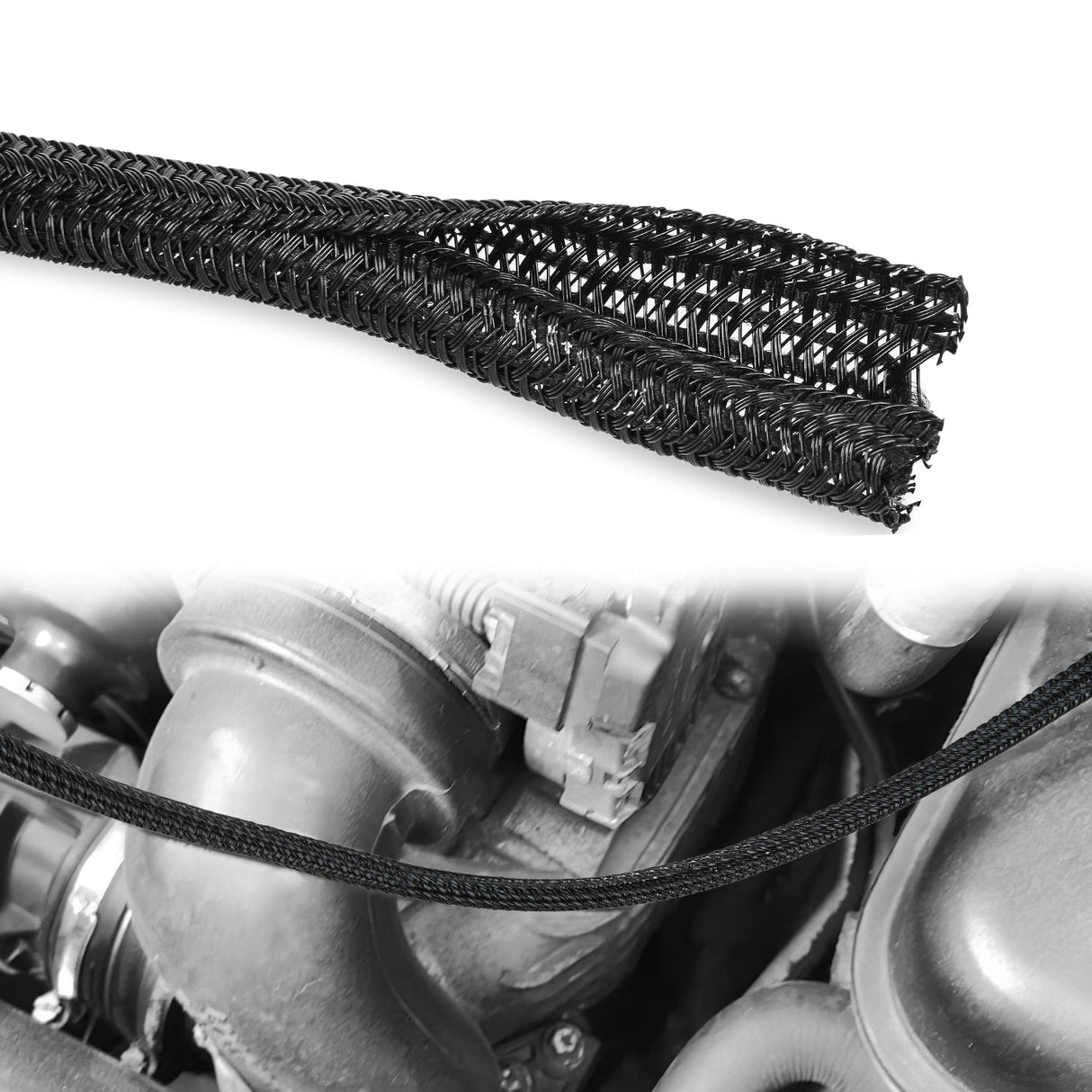 Wiring Harness Kit 10ft-1/4inch Cable Management Sleeves