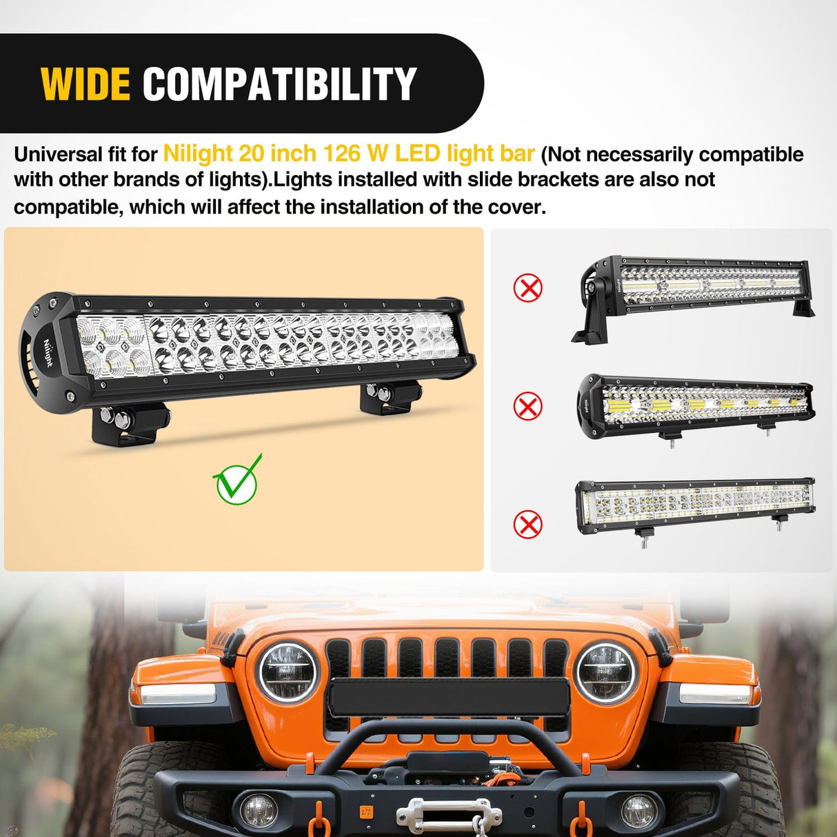 light cover 20 inch Black Light Bar Cover