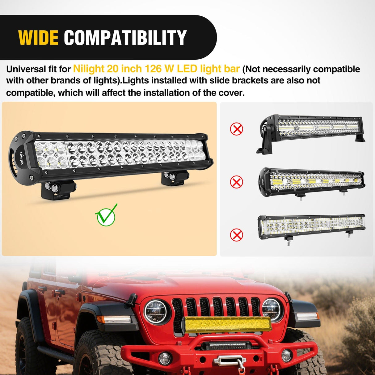 light cover 20 inch Amber Yellow Light Bar Cover