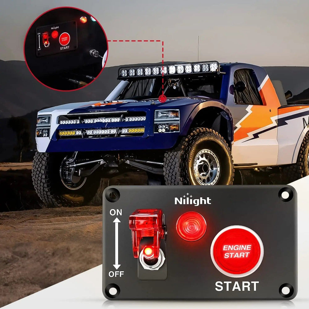 Rocker Switch 2 in 1 Racing Car Ignition Rocker Switch Panel