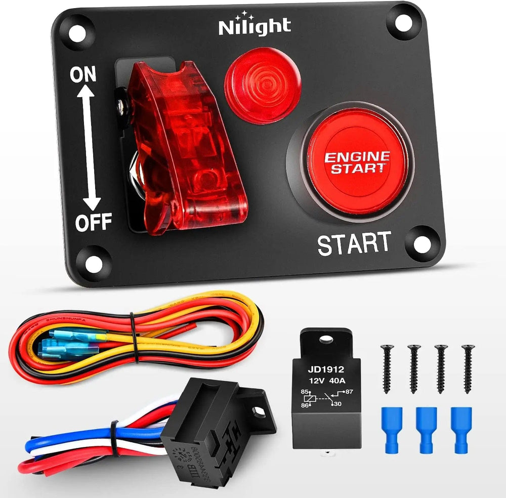 Rocker Switch 2 in 1 Racing Car Ignition Rocker Switch Panel