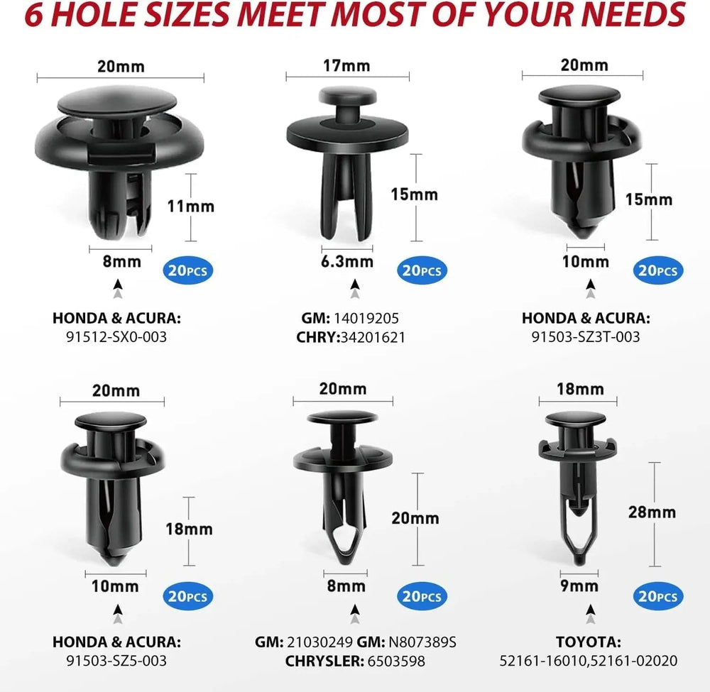 retainer clips 200 Pcs Trim Removal Tool Kit Blue