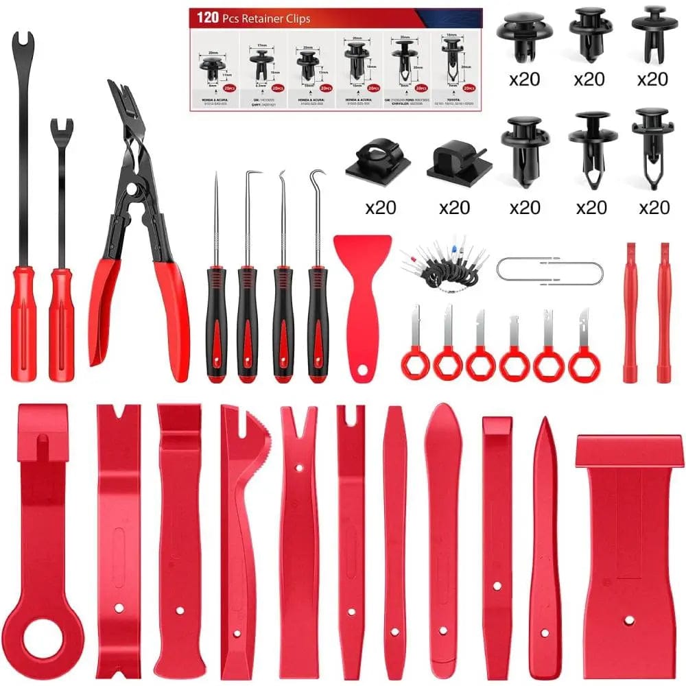 retainer clips 200 Pcs Trim Removal Tool Kit Red