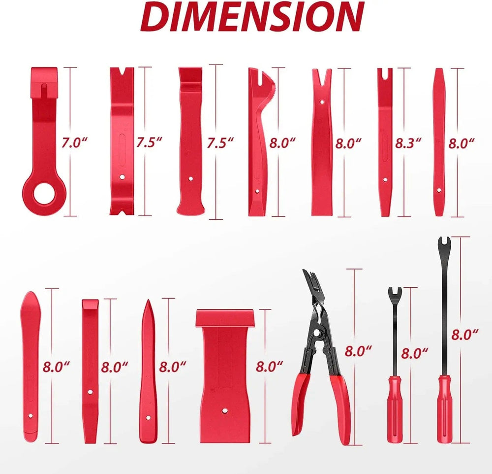 retainer clips 200 Pcs Trim Removal Tool Kit Red