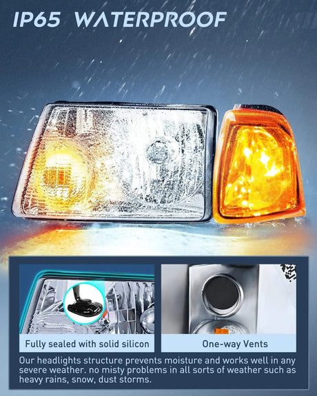 Headlight Assembly 2001 2002 2003 2004 2005 2006 2007 2008 2009 2010 2011 2011 Ford Ranger Headlight Assembly Chrome Case Amber Reflector