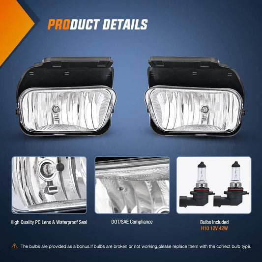 Fog Light Assembly 2002 2003 2004 2005 2006 2007 Chevy Silverado 1500 2500 3500 2002 2003 2004 2005 2006 Avalanche Fog Light Assembly