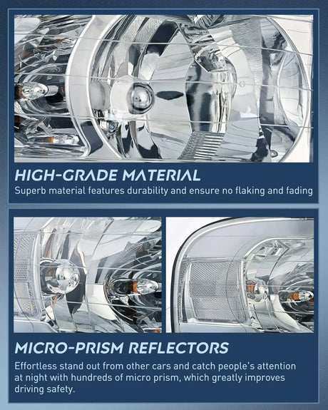 Headlight Assembly 2002 2003 2004 2005 Dodge Ram 1500 2003 2004 2005 Dodge Ram 2500 3500 Headlight Assembly Smoke Case Clear Reflector