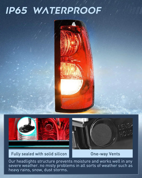 Taillight Assembly 2003 2004 2005 2006 Chevy Silverado 1500 1500HD 2500 2500HD 3500 2007 Chevy Silverado 1500 2500 3500 Classic Tail light Assembly Passenger Side