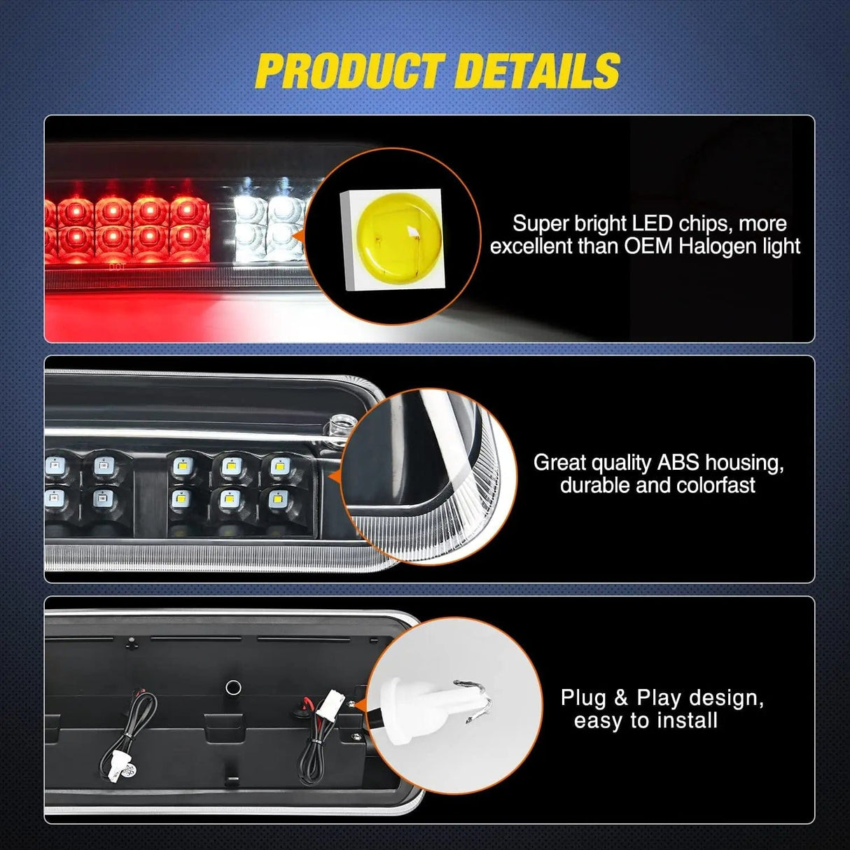 Third Brake Light 2004 2005 2006 2007 2008 Ford F150 Lobo 2007 2008 2009 2010 Ford Explorer Sport Trac Third Brake Light