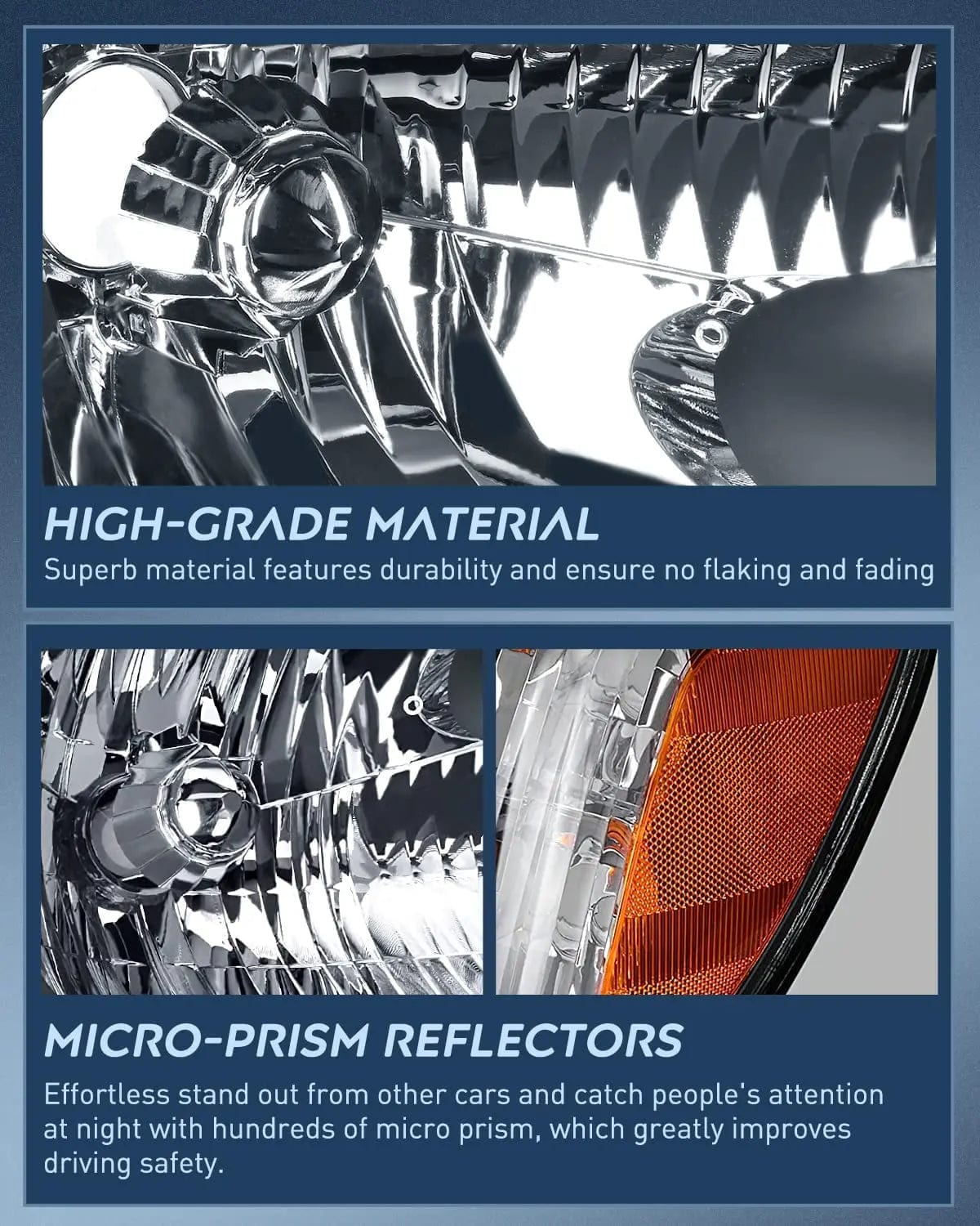 Headlight Assembly 2005 2006 Toyota Tundra 4 Door Double Crew Cab 2005 2006 2007 Sequoia Headlight Assembly Black Case Amber Reflector