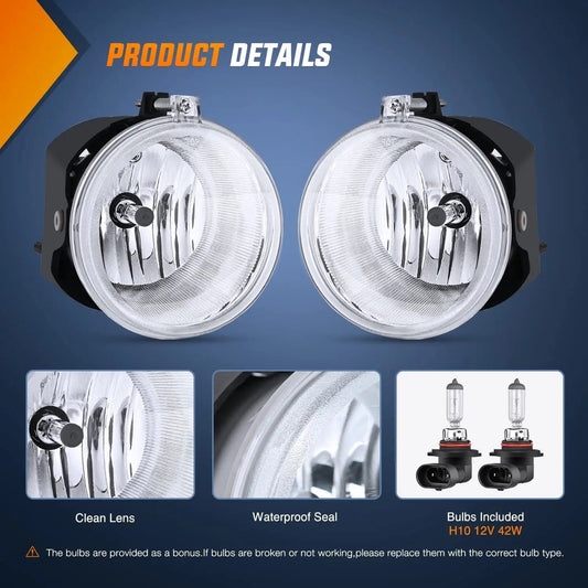 Fog Light Assembly 2005 2006 2007 2008 2009 2010Dodge Grand Cherokee 2007 2008 2009 Durango 2007 2008 2009 Chrysler 300 SRT8 Aspen 2005 2006 2007 2008 2009 Dodge Dakota 2006 2007 2008 2009 2010 Commander 2006 2007 2008 Raider Fog Light Assembly