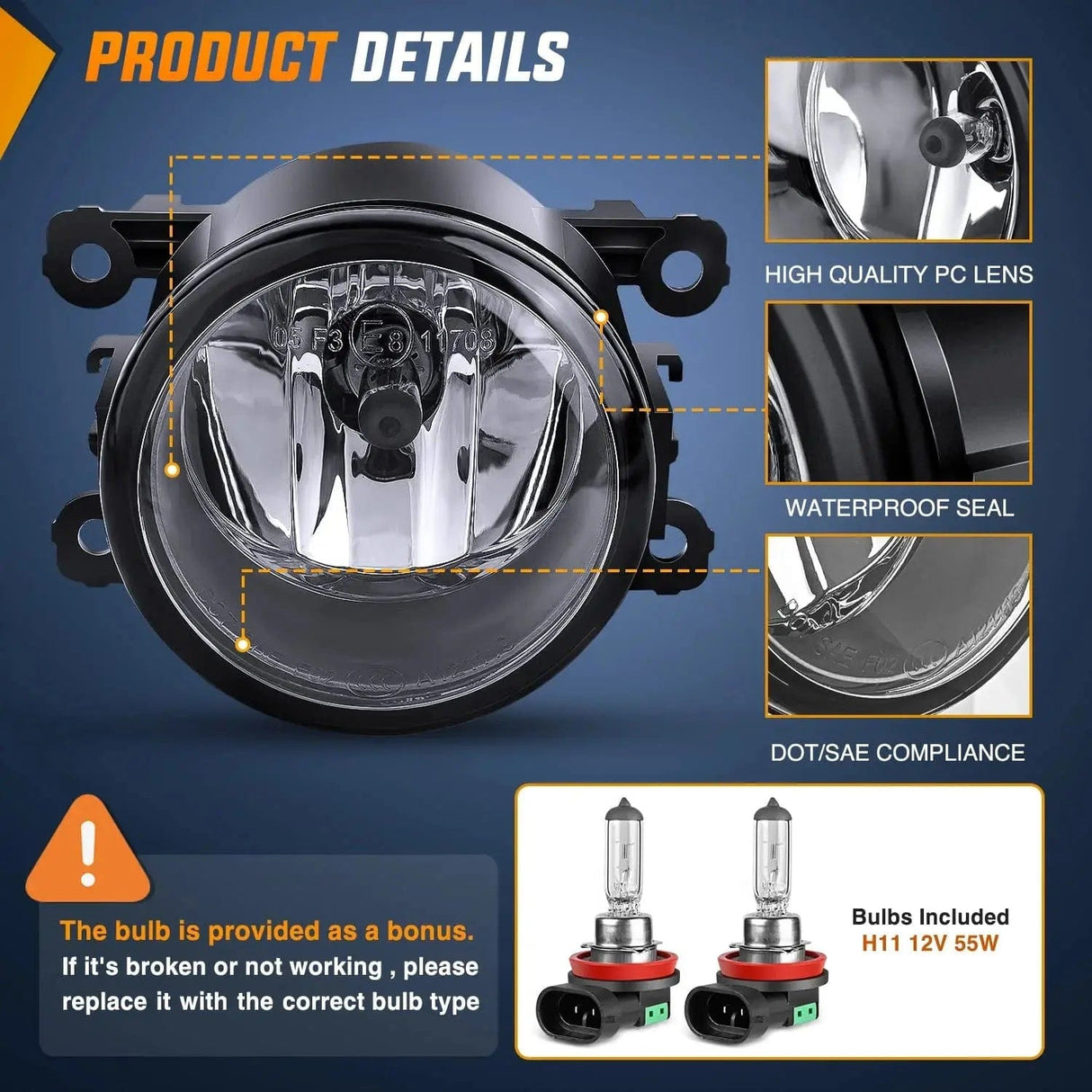 Fog Light Assembly 2005-2016 Ford 2005-2015 Lincoln 2010 2011 2012 2013 2014 2015 Honda 2010 2011 2012 2013 2014 2015 2016 Acura 2005-2015 Nissan 2010-2016 Subaru 2009 2010 2012 2013 Suzuki Fog Light Assembly