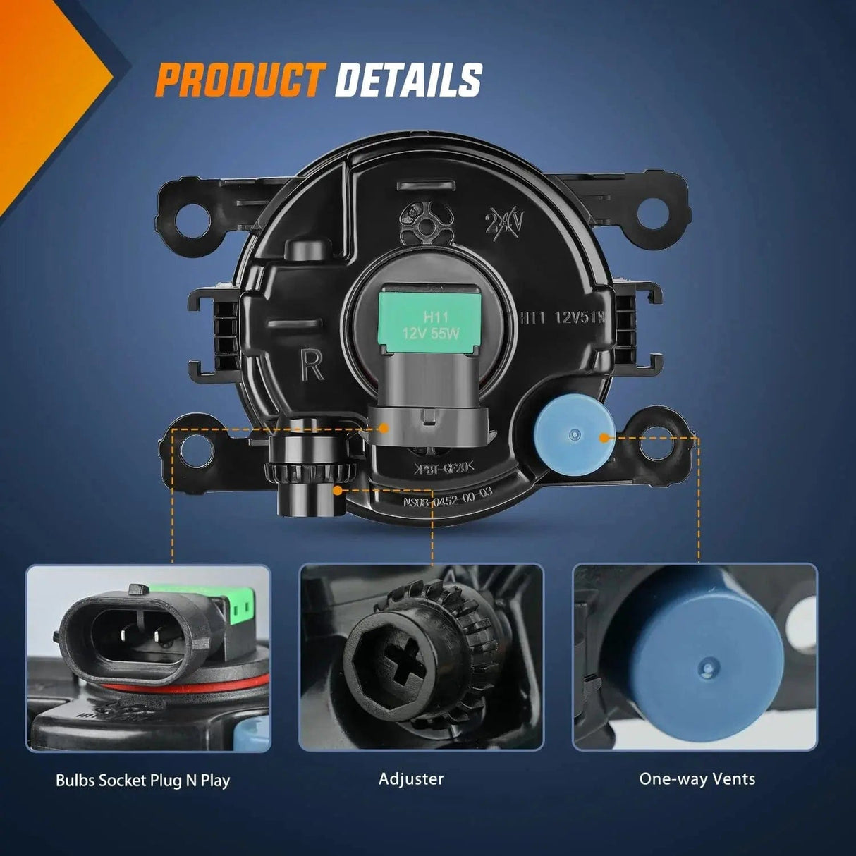 Fog Light Assembly 2005-2016 Ford 2005-2015 Lincoln 2010 2011 2012 2013 2014 2015 Honda 2010 2011 2012 2013 2014 2015 2016 Acura 2005-2015 Nissan 2010-2016 Subaru 2009 2010 2012 2013 Suzuki Fog Light Assembly