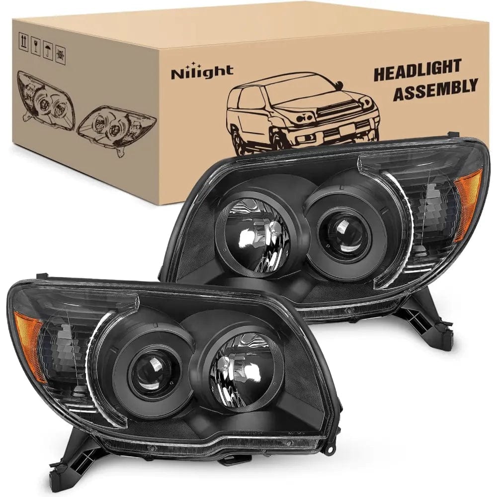 Headlight Assembly 2006 2007 2008 2009 Toyota 4Runner Headlight Assembly Black Housing Amber Reflector