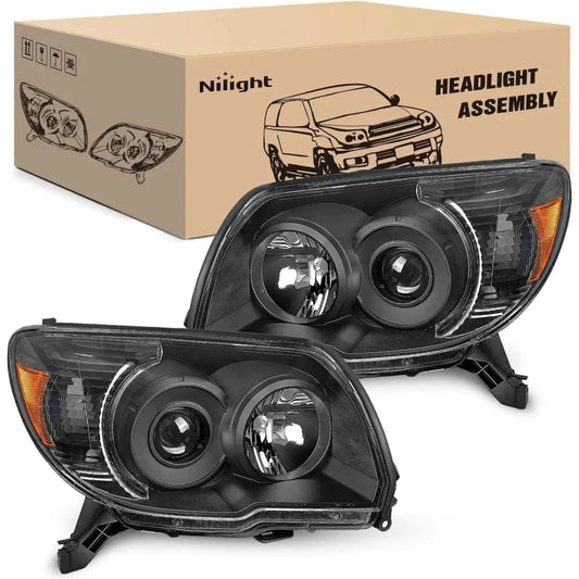 Headlight Assembly 2006 2007 2008 2009 Toyota 4Runner Headlight Assembly Black Housing Amber Reflector