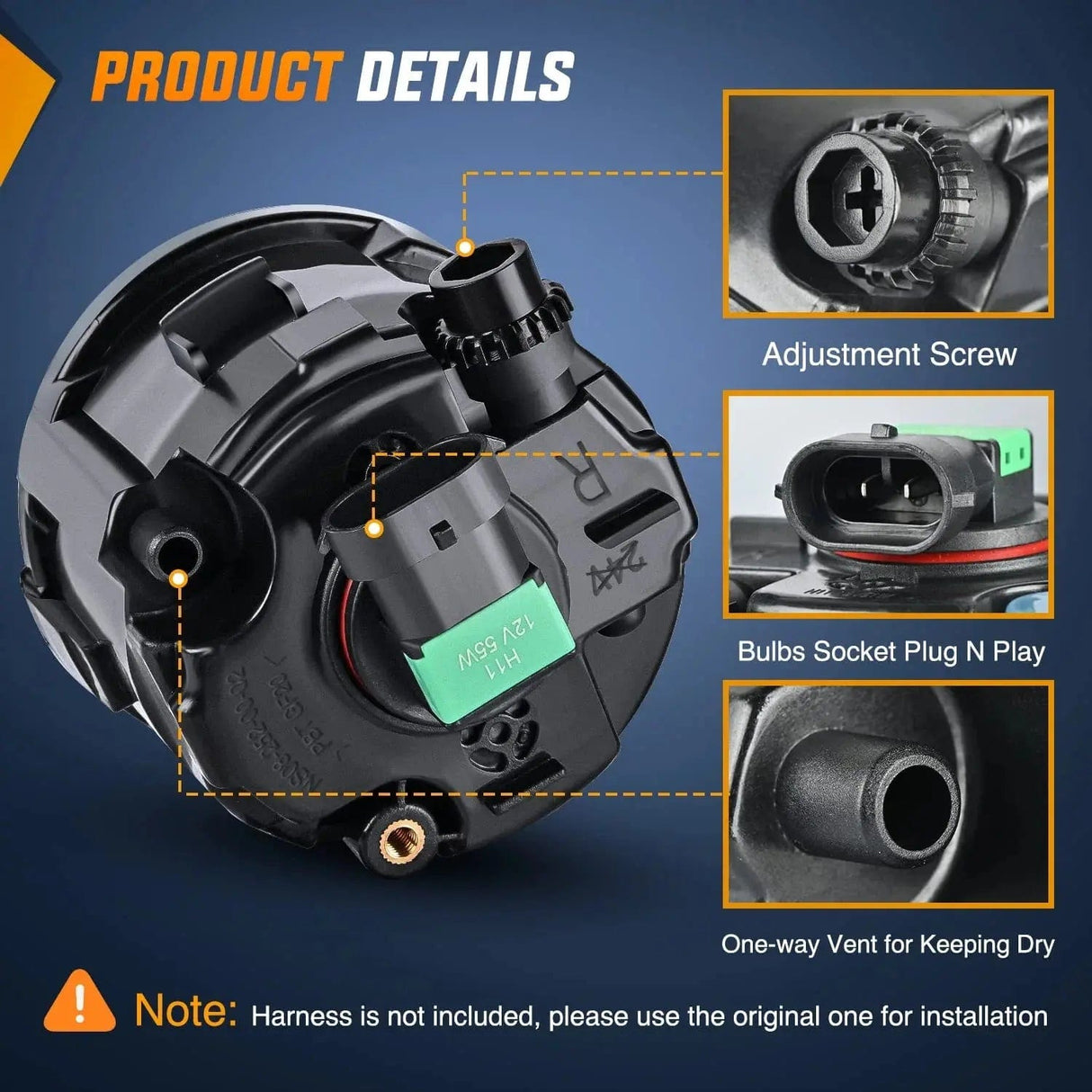 Fog Light Assembly 2007-2012 Versa 2009 2010 2011 2012 2013 2014 Cube Murano 2011 2012 2013 2014 Juke 2006-2013 Infiniti EX35 FX45 FX35 FX50 2010-2013 Infiniti G37 G25 2011 2012 2013 M37 M56 Fog Lights Assembly