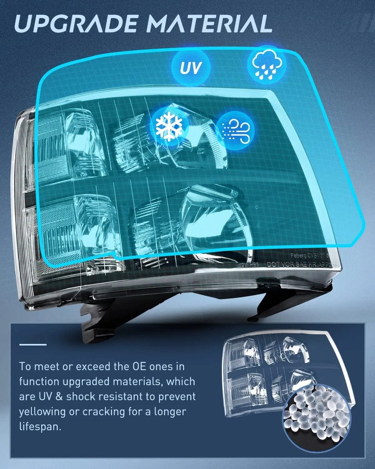 Headlight Assembly 2007 2008 2009 2010 2011 2012 2013 Chevy Silverado 1500 2007 2008 2009 2010 2011 2012 2013 2014 Silverado 2500HD 3500HD Headlight Assembly Black Case Clear Reflector