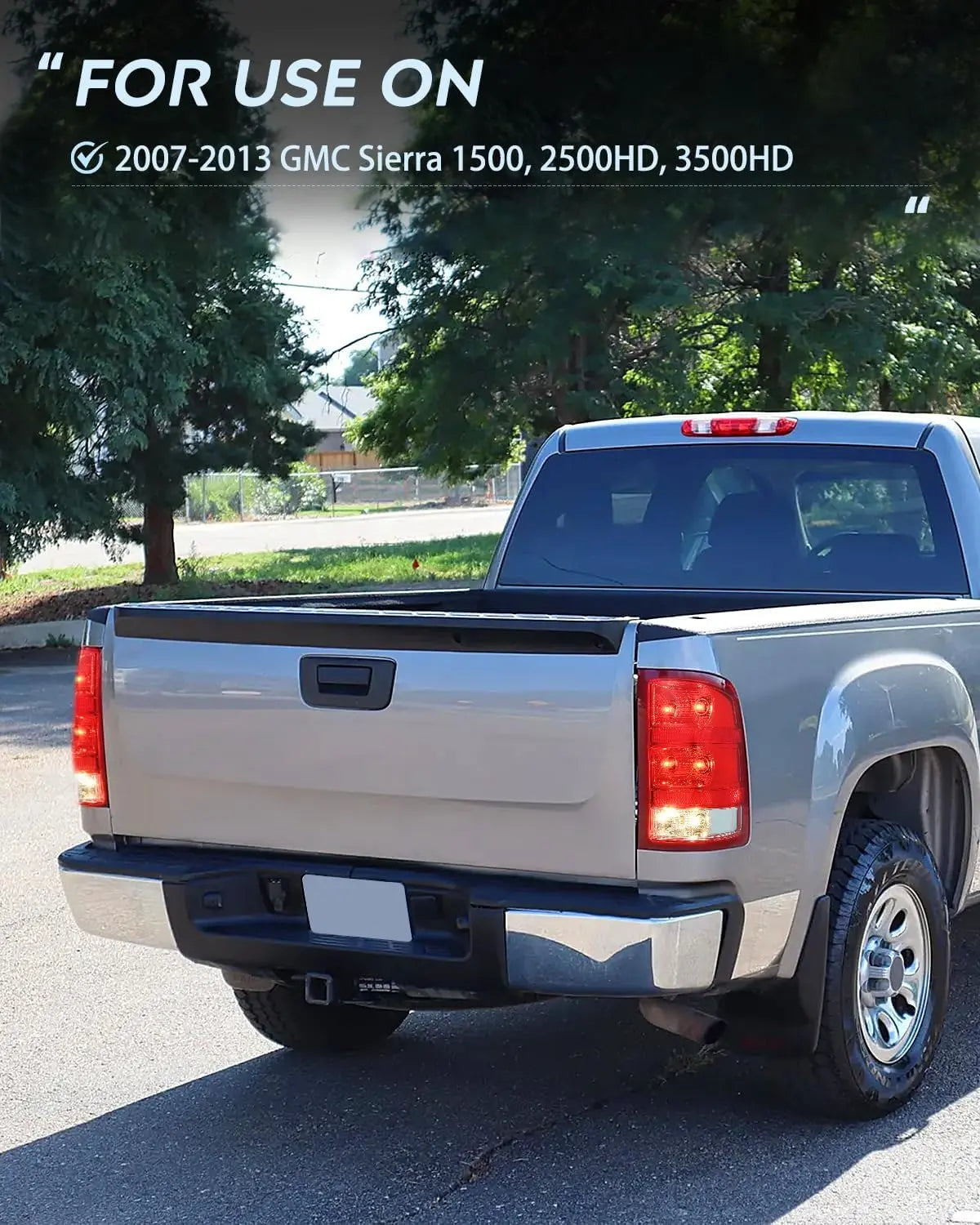 2007-2013 GMC Sierra 1500 2500HD 3500HD Taillight Assembly Rear Lamp Replacement OE Style Driver Passenger Side Nilight
