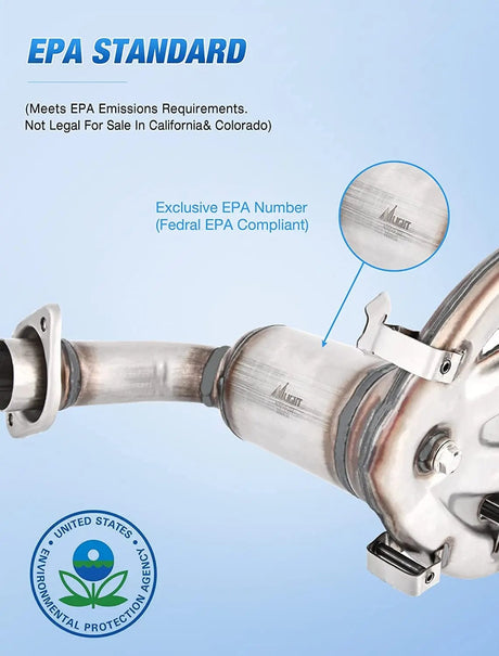 Catalytic Converter 2007 2008 2009 2010 2011 2012 2013 2014 2015 2016 2017 Jeep Patriot & 2007 2008 Dodge Caliber & 2007 2008 2009 2010 2011 2012 2013 2014 2015 2016 2017 Jeep Compass Catalytic Converter