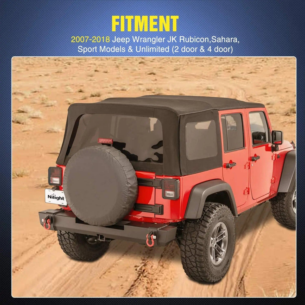 2007 2008 2009 2010 2011 2012 2013 2014 2015 2016 2017 Jeep Wrangler JK Unlimited Rear Light Covers Protector