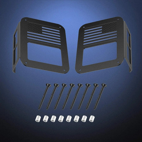 2007 2008 2009 2010 2011 2012 2013 2014 2015 2016 2017 Jeep Wrangler JK Unlimited Rear Light Covers Protector