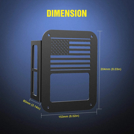 2007 2008 2009 2010 2011 2012 2013 2014 2015 2016 2017 Jeep Wrangler JK Unlimited Rear Light Covers Protector