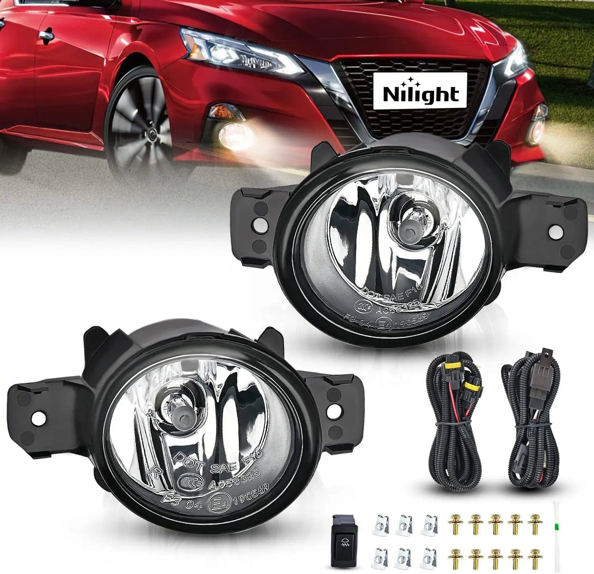 Fog Light Assembly 2007-2017 Nissan Sedan 2008-2013 Coupe 2012 2013 2014 2015 2016 2017 2018 2019 Versa 2014 2015 2016 Rogue Versa Note 2007-2014 Maxima 2016-2016 Pathfinder 2004-2015 Sentra Infiniti Fog Light Assembly